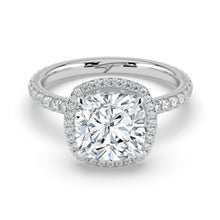 The Orion Ring - 2.02 ct. Cushion Halo with Pavé Band