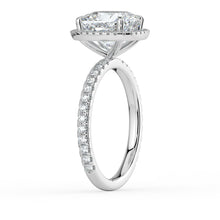 The Orion Ring - 2.02 ct. Cushion Halo with Pavé Band