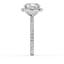 The Orion Ring - 2.02 ct. Cushion Halo with Pavé Band