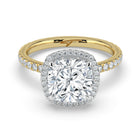 The Orion Ring - 2.00 ct. Cushion Halo with Pavé Band