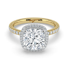 The Orion Ring - 2.00 ct. Cushion Halo with Pavé Band