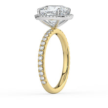 The Orion Ring - 2.00 ct. Cushion Halo with Pavé Band