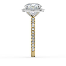 The Orion Ring - 2.00 ct. Cushion Halo with Pavé Band
