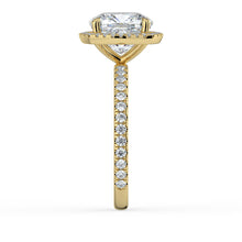 The Orion Ring - 2.00 ct. Cushion Halo with Pavé Band