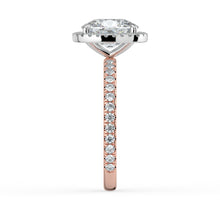 The Orion Ring - Elongated Cushion Halo with Pavé Band