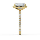 The Orion Ring - Emerald Halo with Pavé Band