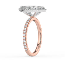 The Orion Ring - Marquise Halo with Pavé Band
