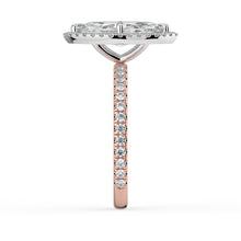 The Orion Ring - Marquise Halo with Pavé Band