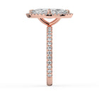 The Orion Ring - Marquise Halo with Pavé Band