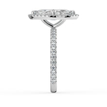 The Orion Ring - Marquise Halo with Pavé Band