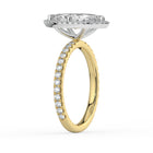 The Orion Ring - Marquise Halo with Pavé Band