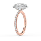 The Orion Ring - Oval Halo with Pavé Band