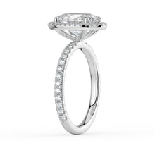 The Orion Ring - Oval Halo with Pavé Band