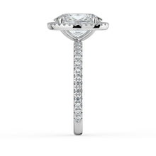 The Orion Ring - Oval Halo with Pavé Band