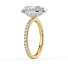 The Orion Ring - Oval Halo with Pavé Band