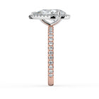The Orion Ring - Pear Halo with Pavé Band
