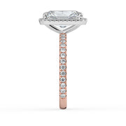 The Orion Ring – Radiant Halo with Pavé Band – The Jewel Concierge