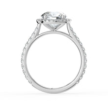 The Orion Ring - Round Cathedral Halo with Pavé Band