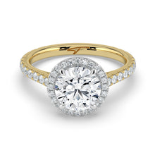 The Orion Ring - Round Cathedral Halo with Pavé Band