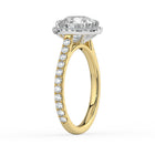 The Orion Ring - Round Cathedral Halo with Pavé Band