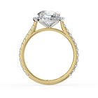 The Orion Ring - Round Cathedral Halo with Pavé Band