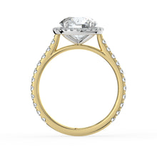 The Orion Ring - Round Cathedral Halo with Pavé Band