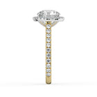 The Orion Ring - Round Cathedral Halo with Pavé Band