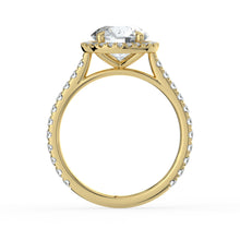 The Orion Ring - Round Cathedral Halo with Pavé Band