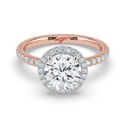 The Orion Ring – Round Halo with Pavé Band – The Jewel Concierge