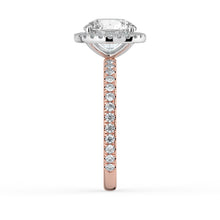 The Orion Ring - Round Halo with Pavé Band