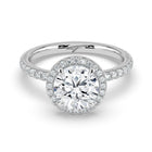 The Orion Ring - Round Halo with Pavé Band