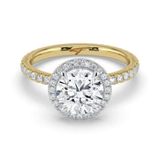 The Orion Ring – Round Halo with Pavé Band – The Jewel Concierge