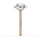 The Orion Ring - Round Halo with Pavé Band