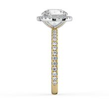 The Orion Ring - Round Halo with Pavé Band