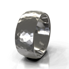 Hammered Men's Wedding Band