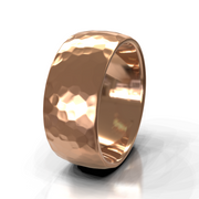 The Luca Ring — Hammered Men's Wedding Band in Rose Gold | The Jewel Concierge