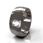 Hammered Men's Wedding Band