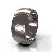The Luca Ring — Hammered Men's Wedding Band | The Jewel Concierge