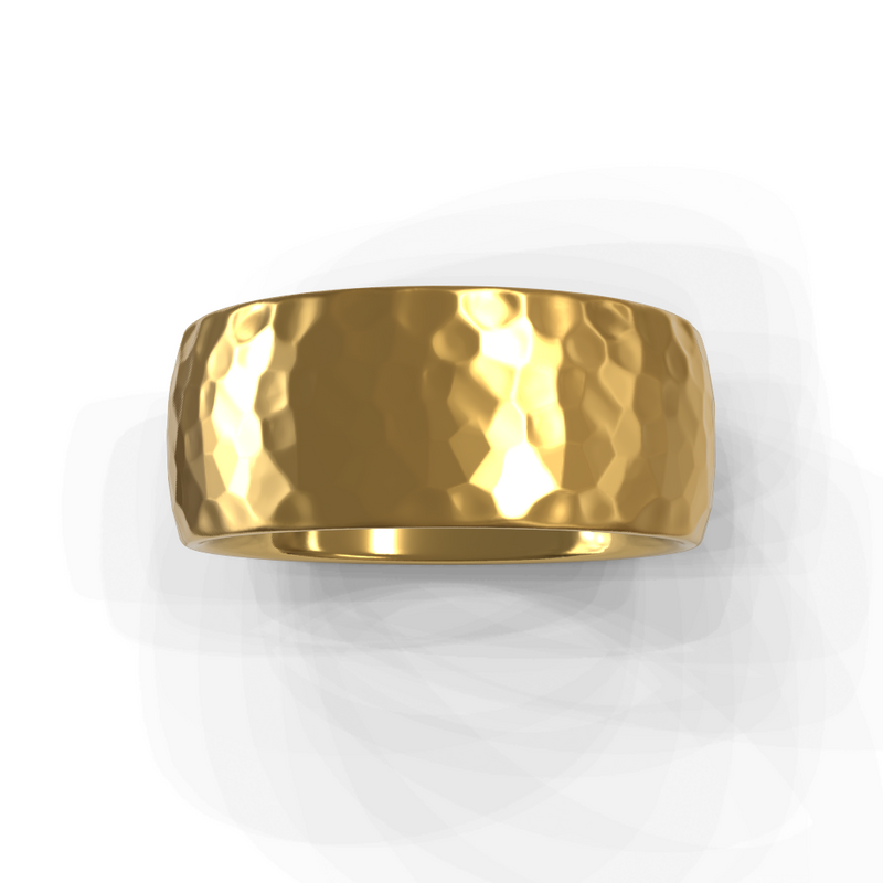 The Luca Ring – Hammered Men's Wedding Band – The Jewel Concierge