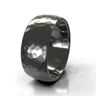 Hammered Men's Wedding Band
