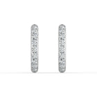 The Mila Earrings - Round Inside Out Pavé Huggies