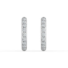 The Mila Earrings - Round Inside Out Pavé Huggies