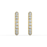 The Mila Earrings – Round Inside Out Pavé Huggies – The Jewel Concierge