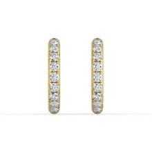 The Mila Earrings - Round Inside Out Pavé Huggies