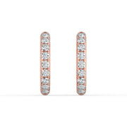 The Mila Earrings – Round Inside Out Pavé Huggies – The Jewel Concierge