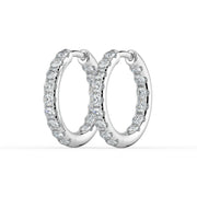 The Mila Earrings – Round Inside Out Pavé Huggies – The Jewel Concierge