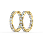 The Mila Earrings - Round Inside Out Pavé Huggies