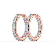 The Mila Earrings – Round Inside Out Pavé Huggies – The Jewel Concierge