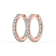 The Mila Earrings - Round Inside Out Pavé Huggies