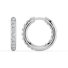 The Mila Earrings - Round Inside Out Pavé Huggies